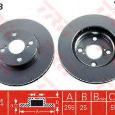 Disc frana TOYOTA COROLLA Combi (E12J, E12T) (2001 - 2007) TRW DF4403