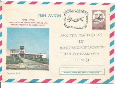 (No1) plic omagial- 50 ani de la inaugurarea Primei Linii Aeriene Nationale foto