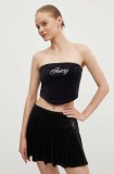 Juicy Couture blat de catifea CVC BAILEY BANDEAU culoarea negru, JCWCT24344