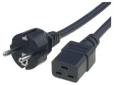 Cablu de Alimentare 2m Negru 3x1mm2 IEC C19 Mamă