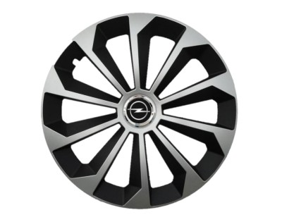 Set 4 capace roti Fame Gri-Negru cu inel R14, pentru gama auto Opel foto