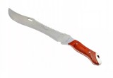 Cumpara ieftin Cutit de vanatoare, tip maceta, maner ergonomic, 47 cm, husa inclusa, maro argintiu