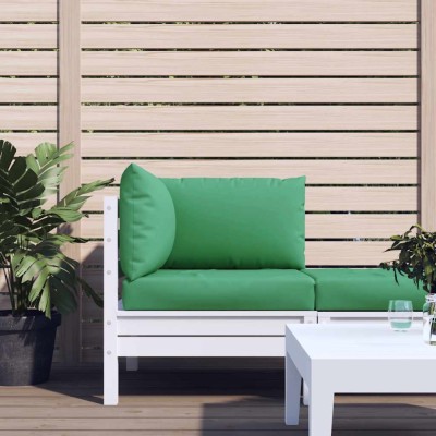 vidaXL Perne pentru canapea din paleți, 3 buc., verde, textil 361778 foto