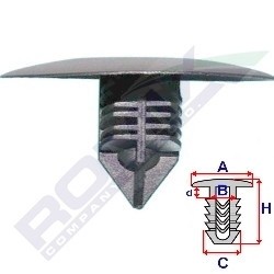 Set clipsuri fixare 10 bucati 50129Z Dacia Renault , pasaj roata foto