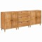 vidaXL Bufet 3 pcs Maro 60 x 33 x 75 cm Lemn masiv de mango 3310065