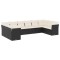 Set canapele de gradina cu perne, 10 piese, negru, poliratan