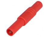 Mufă Banană 4mm Roșie cu Izolație, HIRSCHMANN