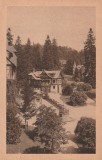 ROMANIA CARTE POSTALA - SINAIA CASA DE PLANURI SI CASTELUL PELISOR ( INTERBELICA )