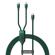 Cablu de Date Type-C la Type-C, Lightning 100W, 1.2m Baseus Flash Series (CA1T2-F06) Green