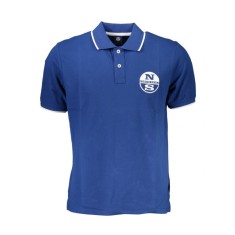 Tricou polo barbati, cu imprimeu cu logo, Regular fit, Albastru inchis, S