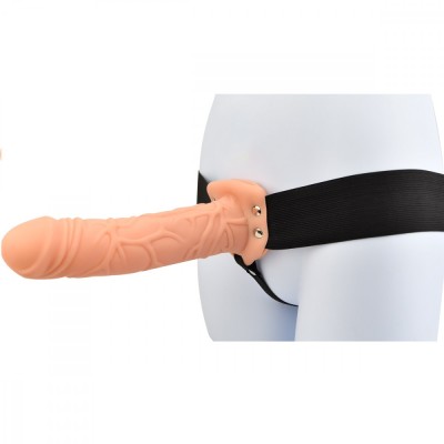 Loving Joy 8 Inch Hollow Strap On Vanilla foto