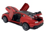 Macheta Chevrolet Camaro rosu 1:36 replica metal lumini si sunete, usi capota si portbagaj deschise