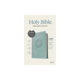 KJV Large Print Premium Value Thinline Bible, Filament Enabled Edition (Red Letter, Leatherlike, Floral Wreath Teal)