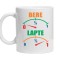 Cana alba personalizata &quot;bere/lapte&quot;, INOVATIX&reg;. 330ml