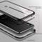 Husa cu Bumper din Aluminiu cu prindere Magnetica si spate din Sticla Temperata Securizata pentru iPhone X Black