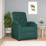 Cumpara ieftin Fotoliu rabatabil, verde &icirc;nchis, material textil