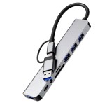Convertor USB 3.0 A+USB tip C-USB3.0+3xUSB 2.0+USB tip C+card reader+3.5/4c t-m 8in2