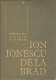 Volum Omagial Ion Ionescu de la Brad Editie 1968 Carti Rare Literatura Romana