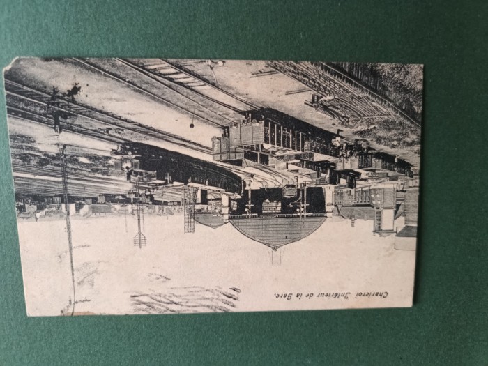 carte postala depou Charleroi , Belgia , anii 1900 , circulata.Destinatar Romania