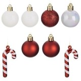 Set Ornamente de Craciun Globuri Candy &amp; Bastonase &Oslash;8cm - 8buc, CMCLASS