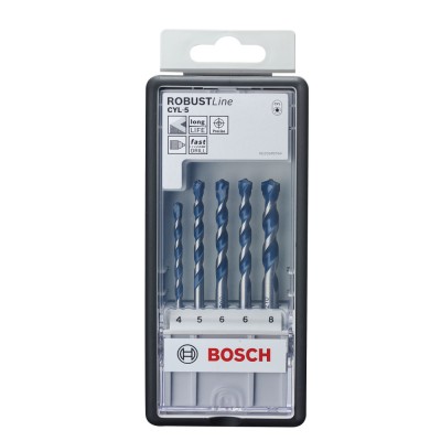 Set 5 burghie pentru beton EXPERT SRobust Line CYL-5 Bosch, diametre 4-8 mm, pridere cilindrica foto