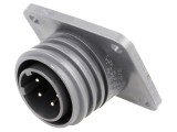 Conector circular soclu tată 5 pini alamă