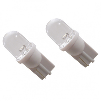 Bec tip LED 12V 5W soclu plastic T10 W21X95d 2buc Carpoint - Alb focalizat Garage AutoRide foto