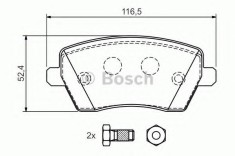 Set placute frana,frana disc DACIA DOKKER (2012 - 2016) BOSCH 0 986 424 795 foto