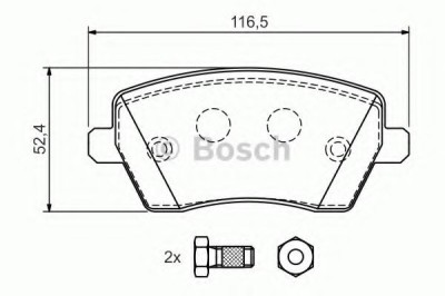 Set placute frana,frana disc NISSAN NOTE (E11) (2006 - 2013) BOSCH 0 986 424 795 foto