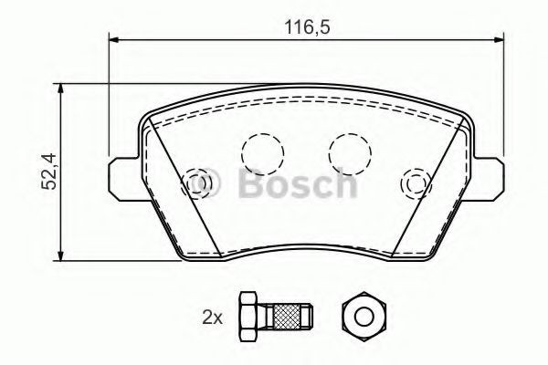 Set placute frana,frana disc NISSAN NOTE (E11) (2006 - 2013) BOSCH 0 986 424 795