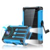 Baterie Externa Solara Linomag®, Power Bank 20000 mAh, 3 cabluri, 4 porturi, Incarcare wireless magnetica, Busola & Lanterna incorporate, Waterproof,