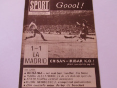 Revista SPORT-nr.4/04.1975(Spania-Romania,Dudu Georgescu) foto