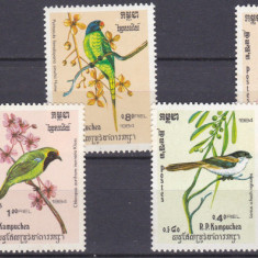 DB Fauna Pasari Cambodgia 1984 7 v. MNH