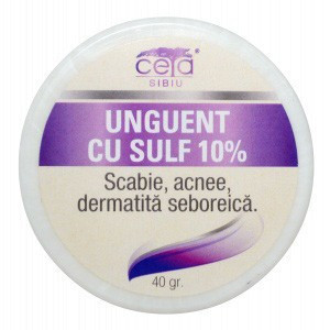 Unguent 10% Sulf, 40g, Ceta Sibiu foto