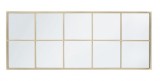 Oglinda perete otel auriu Window 125x2.5x50 cm