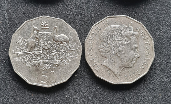 Australia 50 cents centi 2001