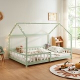 Hausbett Hesel mit Rausfallschutz 120x200cm Mintgr&uuml;n [en.casa] HausGarden Leisure, [en.casa]