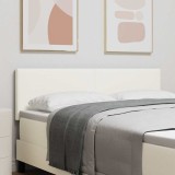 Tăblie de pat design simplu, crem, 140 cm, velur