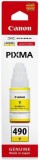 Cartus cerneala Canon GI-490 Y, yellow, capacitate 70ml, pentru echipamente