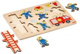 Cumpara ieftin Puzzle din lemn - Brigada de Pompieri | Goki