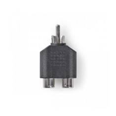 Adaptor Subwoofer RCA tata - 2x RCA mama negru Nedis