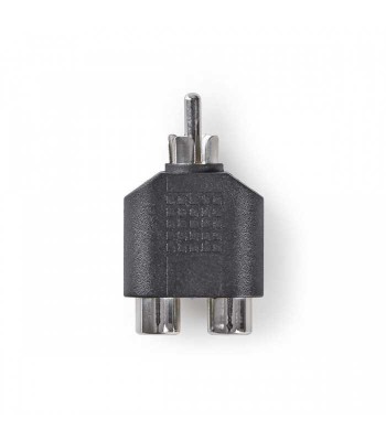Adaptor Subwoofer RCA tata - 2x RCA mama negru Nedis foto