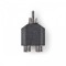 Adaptor Subwoofer RCA tata - 2x RCA mama negru Nedis
