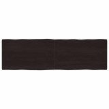 Cumpara ieftin Blat masa, 200x60x6 cm, gri, lemn stejar tratat contur organic