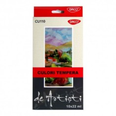 Culori tempera 10 culori 22 ml Artist DACO foto