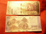 Set 2 bancnote 1000 bolivari 2016 Venezuela , cal. F.Buna , semnaturi diferite
