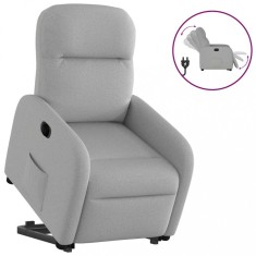 vidaXL Scaun reclinabil electric, țesătură gri nor 3303001