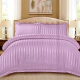 Cumpara ieftin Lenjerie Damasc Stripe Lila Deschis 4 Piese (Finet)