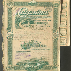 Carpatina - Industria Forestiera - Actiuni 2500 lei - Bucuresti - 1947