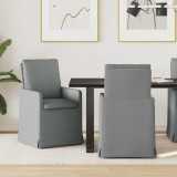 vidaXL Scaune de dining 2 pcs Gri deschis 57 x 67 x 98 cm țesătură 42017916